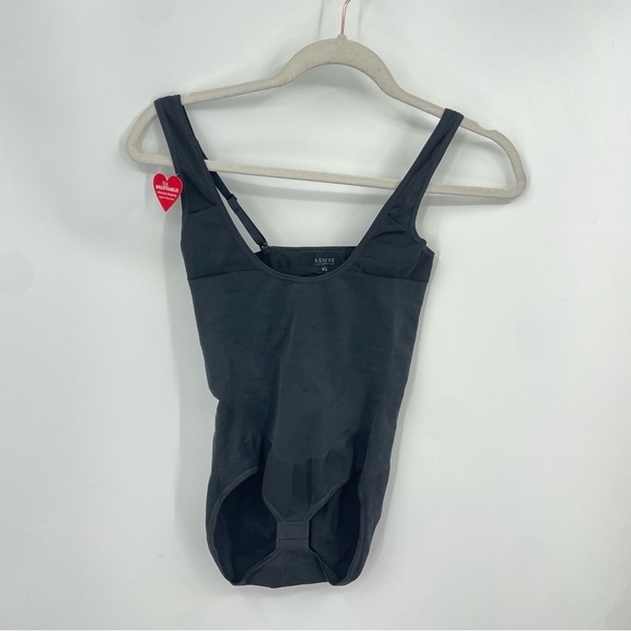 Assets by Spanx Black All In One Shaping Open Bust Panty Bodysuit Sz XL 10247R - Picture 1 of 4